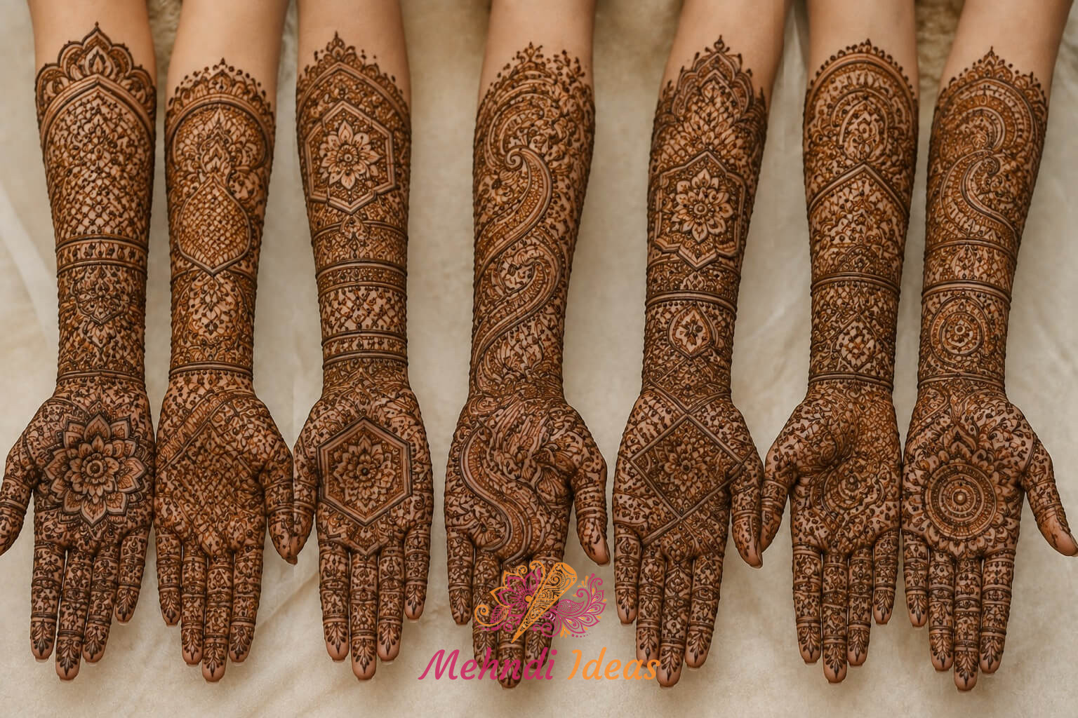 3D Bridal Mehndi के 5 नए फ्रंट और बैक हैंड डिज़ाइनों का संग्रह