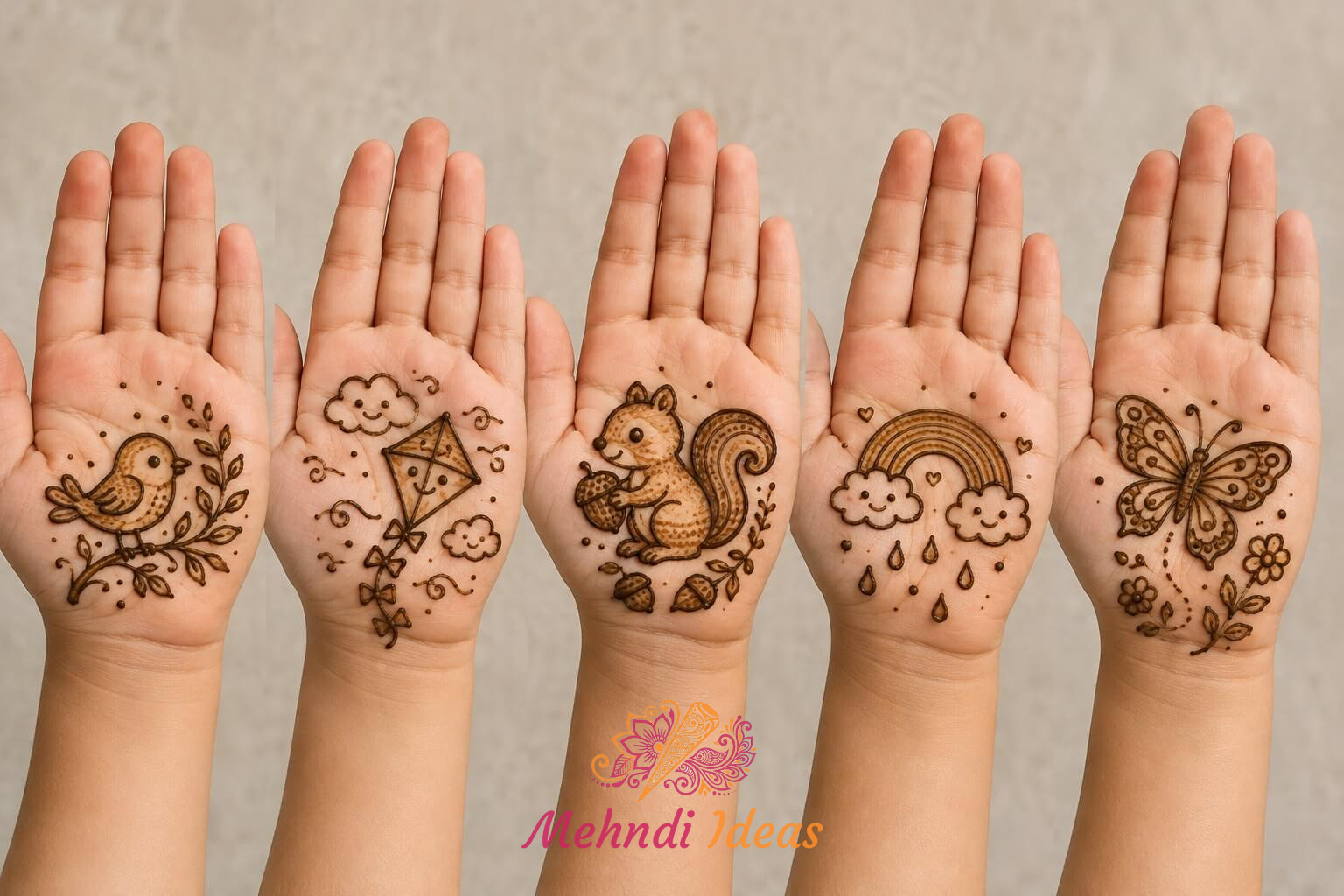 4 साल के बच्चों की फ्रंट हैंड मेहंदी डिजाइन का सुंदर और आसान डिज़ाइन कलेक्शन