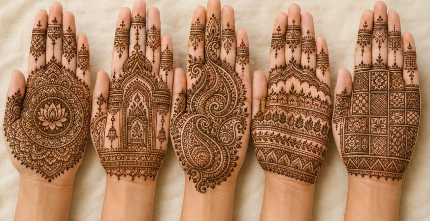 Bharva Mehndi Design Collection Front Hand