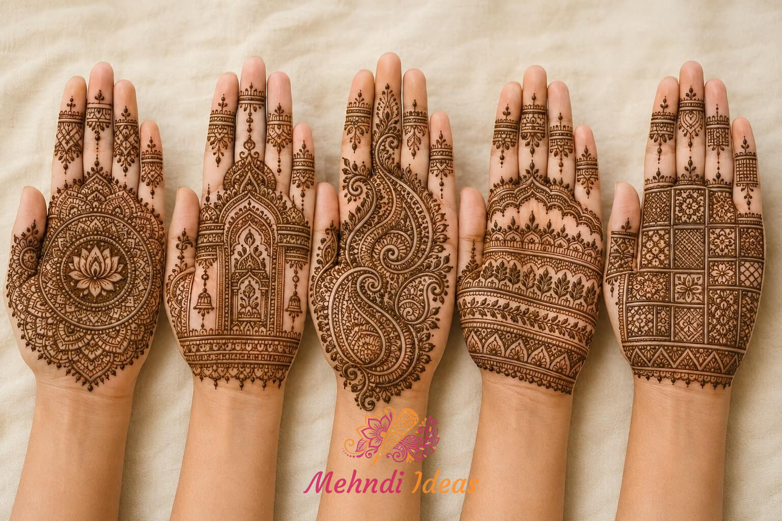 Bharva Mehndi Design Collection Front Hand