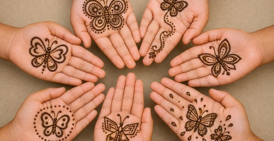 Butterfly Mehndi Design Collection for Kids and Girls
