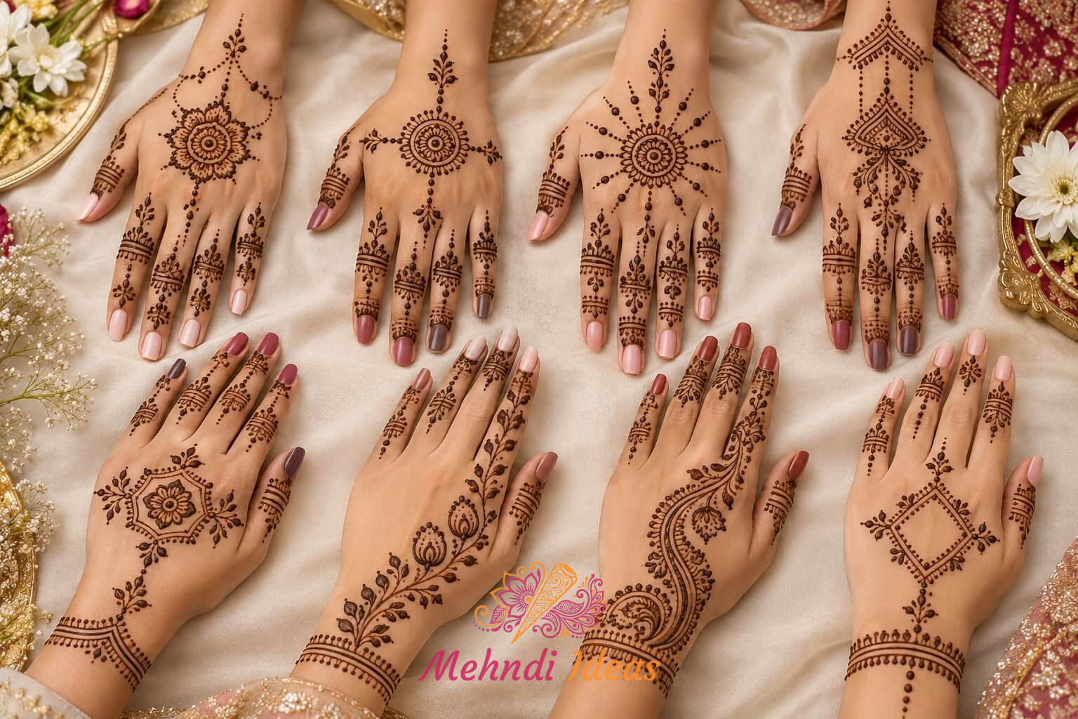 dot mehndi design back hand की शादी के लिए 8 पारंपरिक और आधुनिक मेहंदी डिज़ाइन का संग्रह