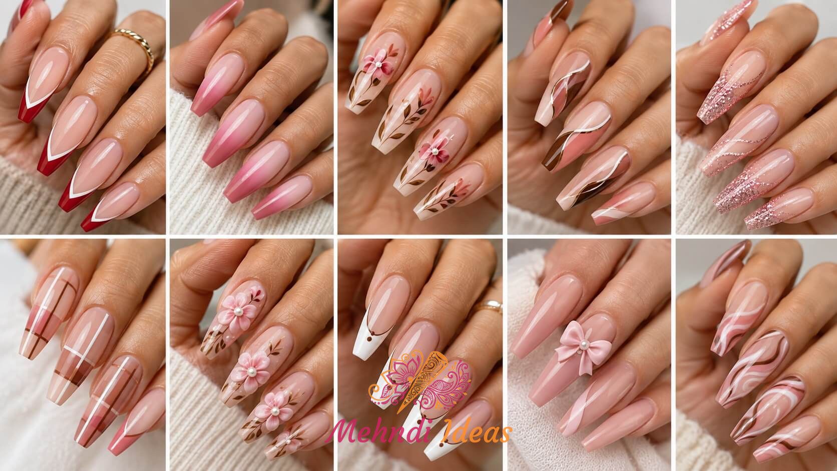 लंबे नाखूनों के लिए 10 सुंदर Long Nails Nail Art Designs
